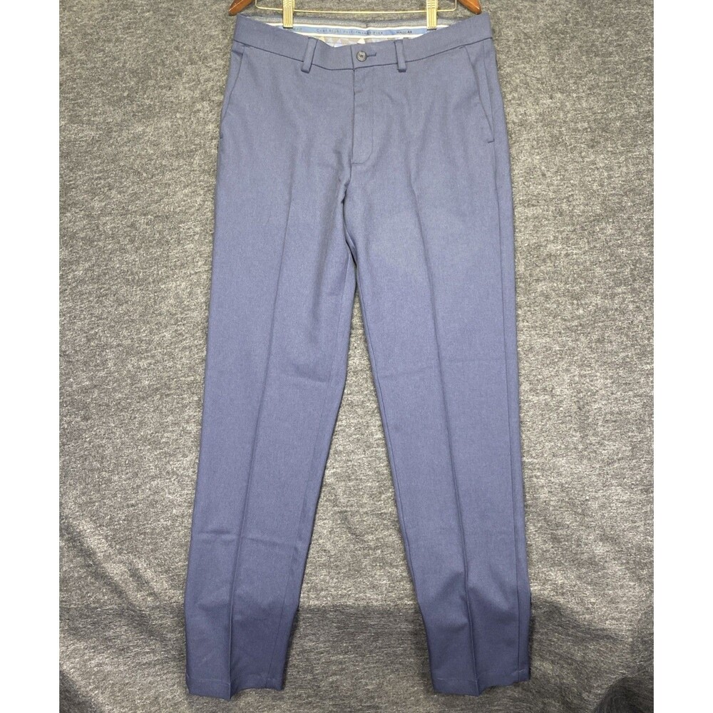 Haggar Men’s Cool Right Performance Flex Classic Fit Navy Blue Pants 34x34 NWOT